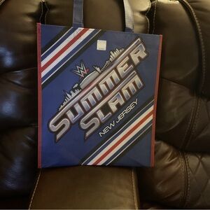 WWE SummerSlam New Jersey Blue reusable Tote Bag. Like new